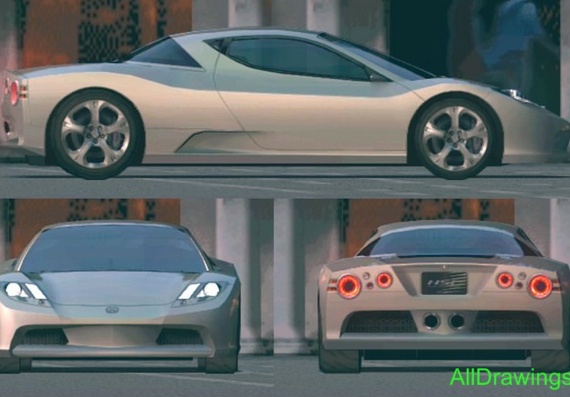 Acura HSC (2004) (Akura HCC (2004)) - drawings (figures) of the car